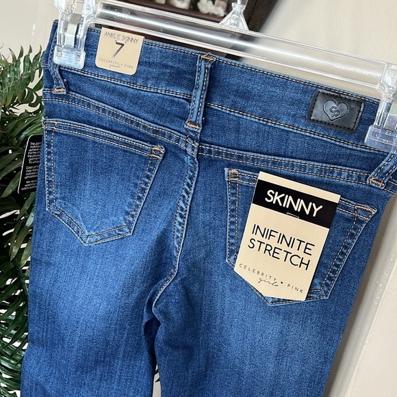 Brand New Celebrity Pink Girls Infinite Stretch Blue Ankle Skinny Jeans - Picture 11 of 15